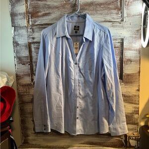 Express Sky Blue Button-Down Shirt